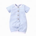 thumbnail image 4 of TOWED22 Baby Boys Girls Romper One-Piece Print Beach Outfit Summer Clothes 0-24 Months Light Blue,9-12 M, 4 of 4