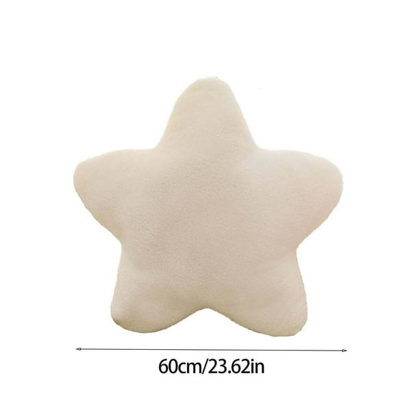 Yhmxh Almohada de estrella súper suave, linda almohada de juguete para dormir, regalo suave para niña, corazón de color crema