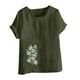 thumbnail image 4 of Túnica de Manga Corta Tops para las Mujeres Océano Pescado Impreso Blusa, Ropa Casual Ver Botón Arriba Camiseta, 4 of 4