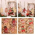 thumbnail image 3 of 12Pcs Wooden Gingerbread Man Christmas Tree Ornaments - 2.56 Inch Hand-Painted Tree Decorations for Home, 3 of 9