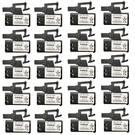 （Pack of 20) A98L-0031-0026 3V 1750mAh PLC Battery Lithium Replacement for A02B-0309-K102