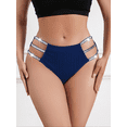 thumbnail image 4 of Women Mid Rise Sexy Panties Underwear Lace Cut Out Knitted Briefs Cheeky Bikinis Hipsters Panty, 4 of 6