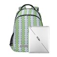 thumbnail image 7 of FORMRS Kids School Backpack Elementary Student Unisex Travel Bookbag with Reflective Stripes, Green Stripe Pattern, 7 of 7