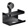 thumbnail image 2 of Wiicoznt Plastics Suction cup paper holder Double Layer Suction Cup Paper Rack Toilet Paper Box Paper Towel Rack Storage Rack Paper Drawer Storage Rack, 2 of 6