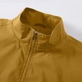 thumbnail image 3 of Men's Lightweight Jackets Stand Collar Loose Outdoor Jacket Solid Color Casual Outerwear Winter Fall Business Windbreaker with Pockets, 3 of 6