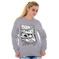 thumbnail image 4 of Smurfs Cartoon Manga Panel Aesthetic Sweatshirt for Men or Women Brisco Brands S, 4 of 6