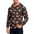 thumbnail image 3 of GrmtClth Sweatshirts for Men Halloween Cute Cartoon Ghost Pumpkin Bat Witch All Over Print Fall Transition Sweatshirt Khaki S, 3 of 8