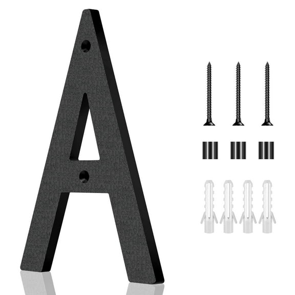 8" Modern House Numbers Floating Acrylic Address House Number Anti-Rust House Numbers with Nail Kits for Door Yard,Character A