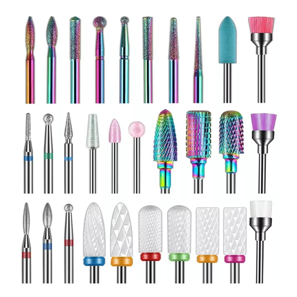 30pz Puntas Para Pulidores Belug Taladro Limpiador Cutículas