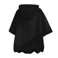 thumbnail image 6 of Puliio Men's Patch Pocket Zip Up Hoodie Oversized Short Sleeve Hooded Jackets Daily Casual Sweatshirts, 6 of 6