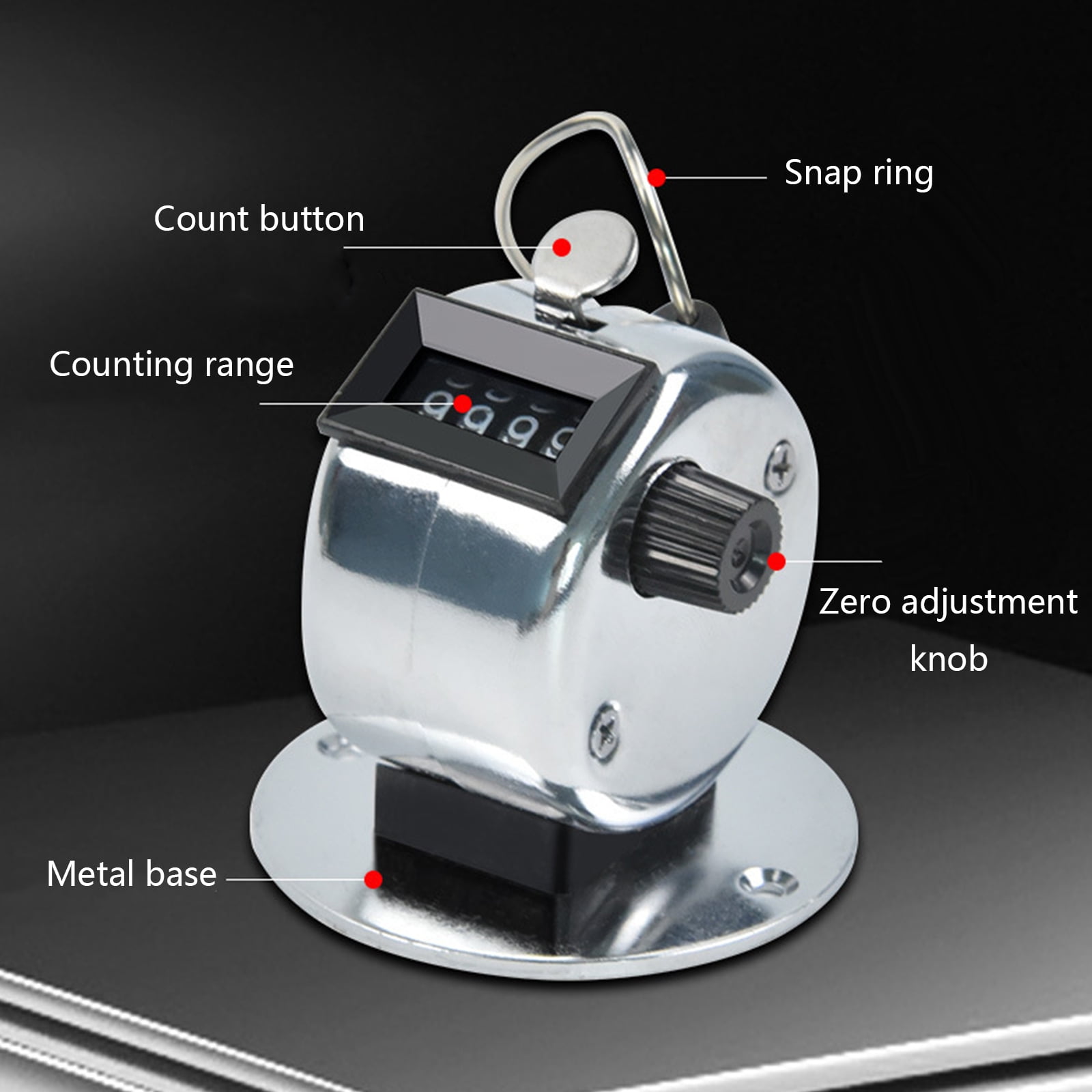 Fleming Supply Tally Counter Clicker - Handheld or Base Mount