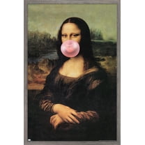 Reinders - Mona Lisa Bubble Gum Wall Poster, 22.375" x 34" Framed
