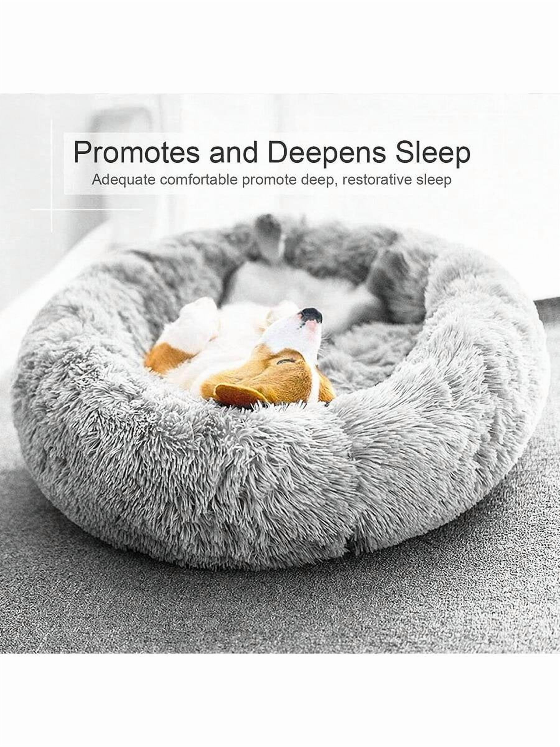 Calming Dog Bed (L/XL/XXL) For Medium And Large Dogs Comfortable Pet Bed  Donut Cuddler Up To 55/77/100lbs