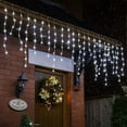 thumbnail image 3 of ThrottleT -LED Icicle Lights, 300 LEDs, 33ft, 8 Modes, Curtain Fairy Light with 60 Drops, Clear Wire LED String for Christmas/Thanksgiving/Easter/Halloween/Party Backdrops Decorations (Cool White), 3 of 14