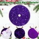 thumbnail image 4 of Falda de árbol de Navidad con copo de nieve y lentejuelas - Falda de árbol morado con purpurina para decoración navideña, tallas 18" 24" 48", fibra de poliéster brillante, 4 of 7