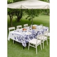 thumbnail image 4 of Outdoor Tablecloth with Umbrella Hole for Patio/Picnic/Party/Camping, Purple Spring Floral Waterproof Table Cloth Rectangle Table Cover Washable, Watercolor Elegant Pastoral Flowers (54"x 80"), 4 of 8