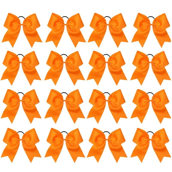 16PCS 8" Large Glitter Cheer Bows