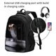 thumbnail image 2 of Fotbe Black Cobra Snake Mochila con Estampado y Puerto USB para Hombre y Mujer, Mochila Antirrobo, Mochila de Viaje, Mochila Escolar, Mochila Universitaria, 2 of 7