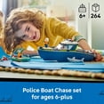thumbnail image 4 of LEGO City Police Boat Chase Building Toy for Kids - Pretend Play Set for Boys & Girls, Ages 6+ - Building Blocks W/ 2 Floating Boat Toys for Playtime & Bath Time - Gift Idea for Birthdays- 60456, 4 of 8