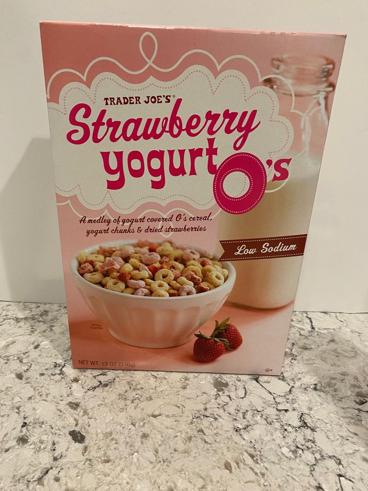 Trader Joes Strawberry Yogurt O’s Cereal 12 oz, Pack of 2