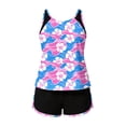 thumbnail image 5 of Zynoxe Womens Tankini Bathing Suits Fashion Print 2 Piece Swimsuit for Women Sleeveless Round Neck Tanks and Shorts Beachwear 2XL, 5 of 7