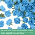 thumbnail image 2 of Uxcell 50 Pack Artificial Roses Heads 1.2'' Small Silk Faux Rose Head for Wedding Bouquet Party Decorations Light Blue, 2 of 7