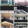 thumbnail image 3 of Red de protección solar para ventilación, pantalla de privacidad, cubierta para balcón, hebilla de HDPE, toldo de vela para exteriores, tela de sombra, cerca de jardín, refugio, color negro, 0,9 x 5, 3 of 5