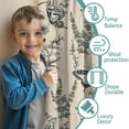 thumbnail image 3 of Blackout Kids Curtains,Beige Butterfly Plant Pattern Childrens Insulated Curtains Set Of 2,Bedroom Essentials,Toddler Room Decor 42"x54", 3 of 5