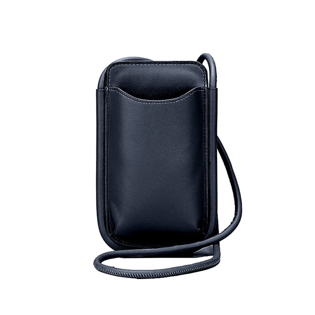 Bolso bandolera informal de PU para teléfono móvil de color sólido simple para mujer