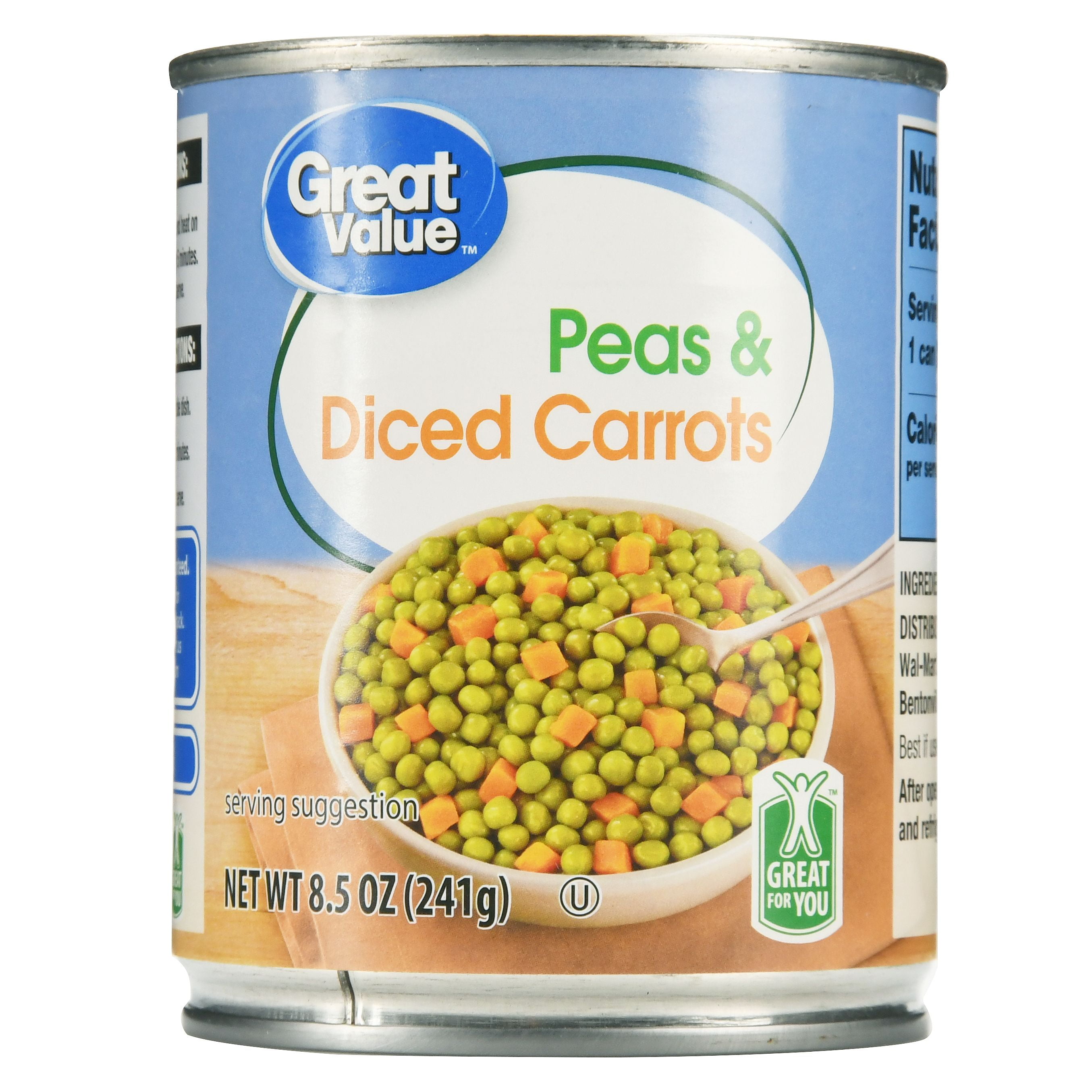 (4 Pack) Great Value Peas & Carrots, 8.5 oz