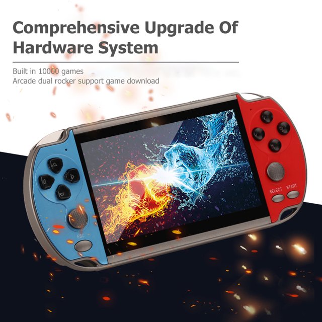 Consolas De Juegos Consola de mano de doble balancín Reproductor de videojuegos de TV portátil con más de 10000 juegos