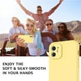 thumbnail image 4 of iPhone 12 Case, iPhone 12 Silicone Case, Liquid Silicone Case with Full Camera Lens Protection Microfiber Lining Shockproof Protective Phone Cases Cover for iPhone 12 6.1 inch, Yellow, 4 of 16