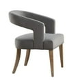 thumbnail image 6 of Hassch Velvet Upholstered Barrel Chair with Open Back and Solid Wood Legs, Modern Accent Chair for Living Room, Bedroom & Dining (Gray), 6 of 7