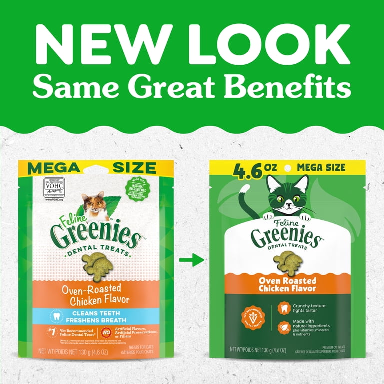 Greenies Feline Oven Roasted Chicken Flavor Adult Natural Dental