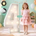 thumbnail image 3 of Marquee Light Up Numbers Teebloom de 3 pies con bolsa de agua pesada, 3 of 6
