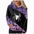 thumbnail image 3 of Godom Pumpkin Hooded for Women Fall Y2K Hoodies Halloween Pumpkin Face Graphic Winter Sweatshirt Long Sleeve Pullover, 3 of 6