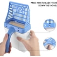 thumbnail image 5 of Cat Litter Shovel and Litter Box 2 in 1, Pet Cleaning Tool with Garbage Bag, Cat Litter Sand Cleaner (2 Colors Option) (Color: Blue), 5 of 5