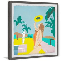 Orange and Yellows Framed Painting Print