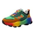 thumbnail image 2 of Willtoo Women's Comfortable Fashion Colorful Sneakers Wide Foot Sneakers Outdoor Running Workout Lace-up Platform Casual Shoes, 2 of 5
