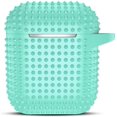thumbnail image 1 of AWINNER Étui Style Rivet Punk Rock Compatible avec Apple AirPods 2 et 1 (Cyan), 1 of 5