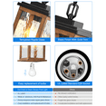 thumbnail image 4 of VIANIS Outdoor Pendant Light Fixtures, Wood Grain Outdoor Hanging Lights Lantern, Outdoor Ceiling Lights for Porch with Waterproof, Aluminum Porch Lights Outdoor Ceiling with Water Ripple Glass, 4 of 7