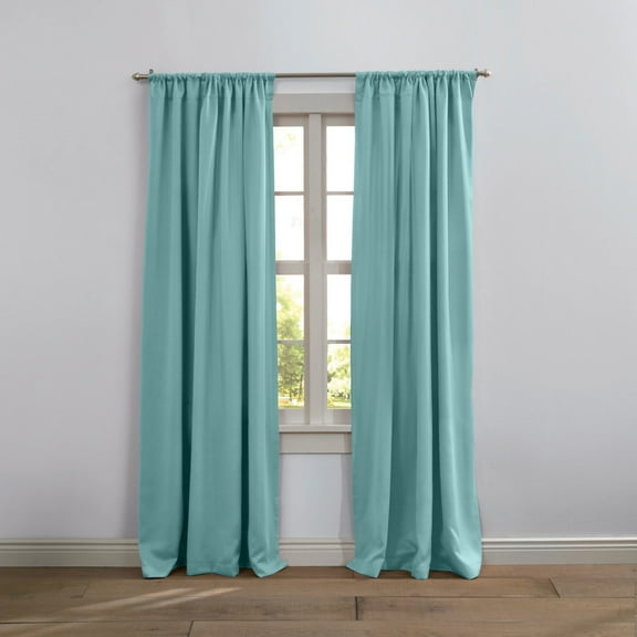 BrylaneHome BH Studio Room-Darkening Rod-Pocket Panel