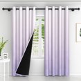 thumbnail image 4 of Lfeey Blackout Curtains for Living Room, Thermal Insulated Grommet Curtains, Floral, 52x84 inches, Set of 2, 4 of 6