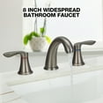 thumbnail image 2 of Yiwa Bathroom Sink Faucet 3 Hole with Stainless Steel Pop up Drain and cUPC Lead-Free Hose, Gun-Gray, 2 of 6