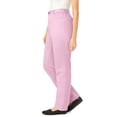 thumbnail image 3 of Woman Within Plus Size Tall Perfect Back-Elastic Gap-Free Straight-Leg Cotton Jeans, 3 of 6