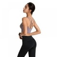 thumbnail image 6 of Xmarks Cross Back Sport Bras Padded Strappy Criss Cross Cropped Bras for Yoga Workout Fitness Low Impact, 6 of 12