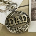 thumbnail image 2 of Vintage bronze carving DAD Fashion Quartz Pocket Watch Give Father Best Pendant Gift Collection Artwork (bronze), 2 of 7
