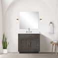 thumbnail image 4 of Abbey 36" W Brown Oak Vanity Quartz Countertop, 34" Mirror and Faucet Set, 4 of 6