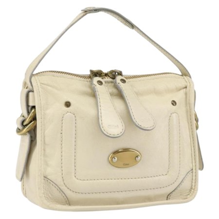 Pre-Owned Chloe Vintage Handbag Leather White Leather Handbag