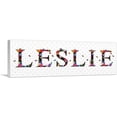 thumbnail image 1 of ARTCANVAS LESLIE Girls Name Room Decor Canvas Art Print - Size: 36" x 12" (0.75" Deep), 1 of 9